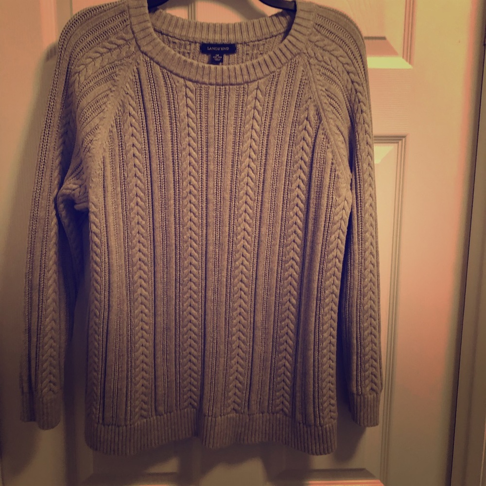 Lands’ End crewneck sweatshirt 1x grey